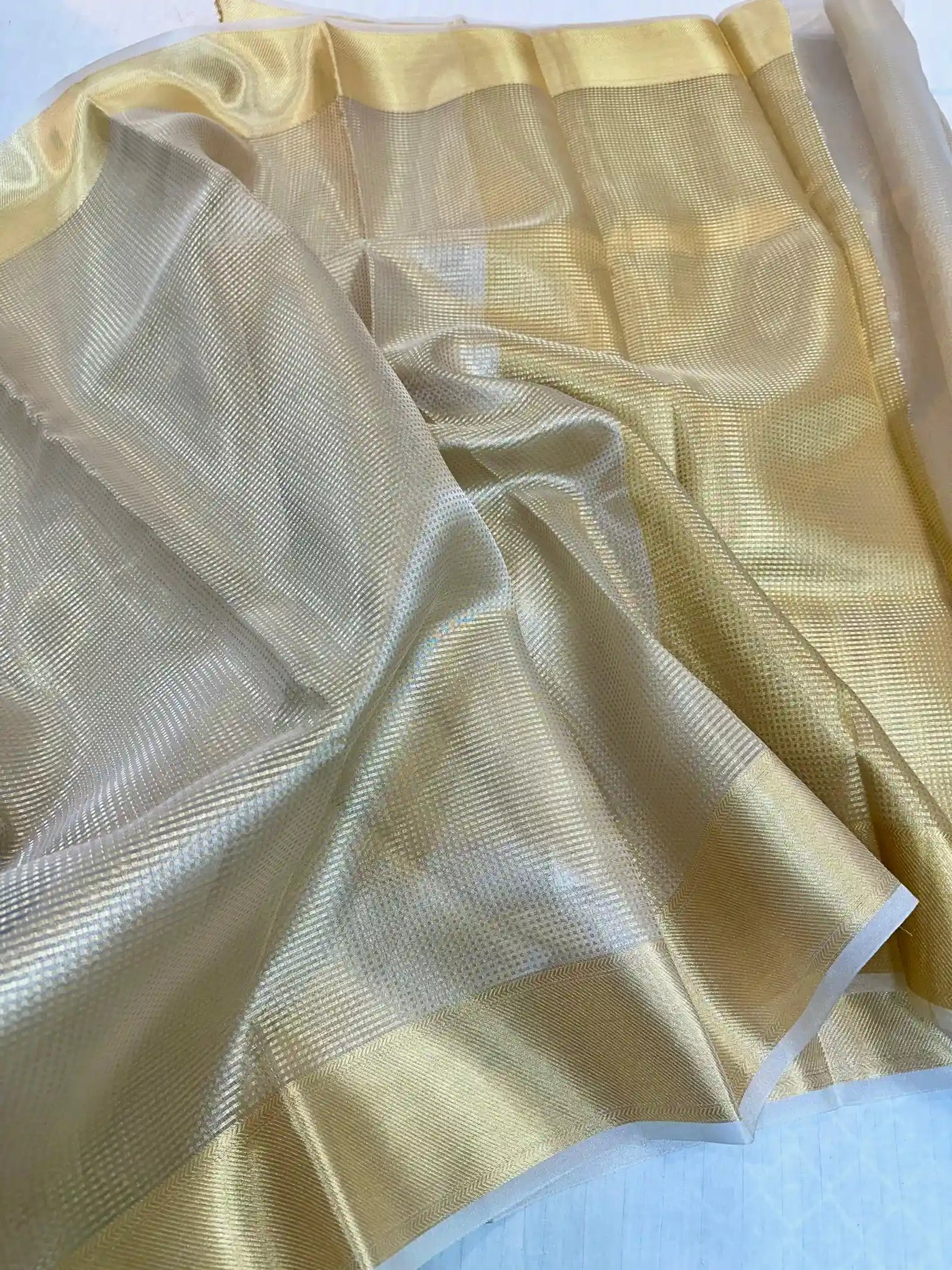 Nayanthara  Inspired Kanjeevaram Tissue Saree