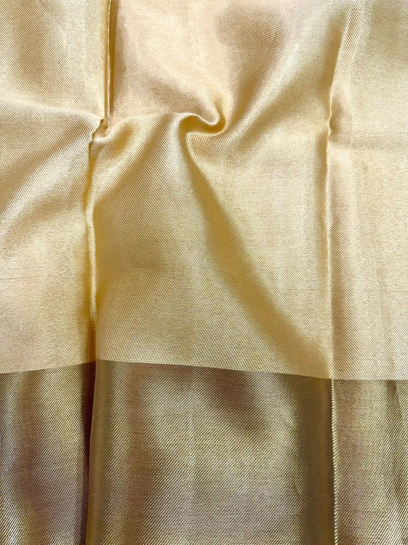 Nita Ambani Golden Embossed Soft Tissue Silk Saree